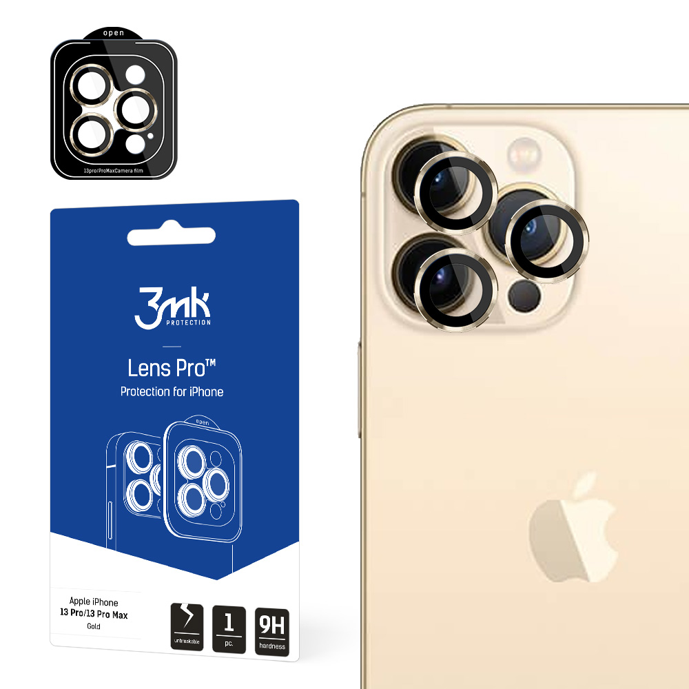 ochrana kamery Lens Protection Pro pro Apple iPhone 13 Pro / iPhone 13 Pro Max, Gold