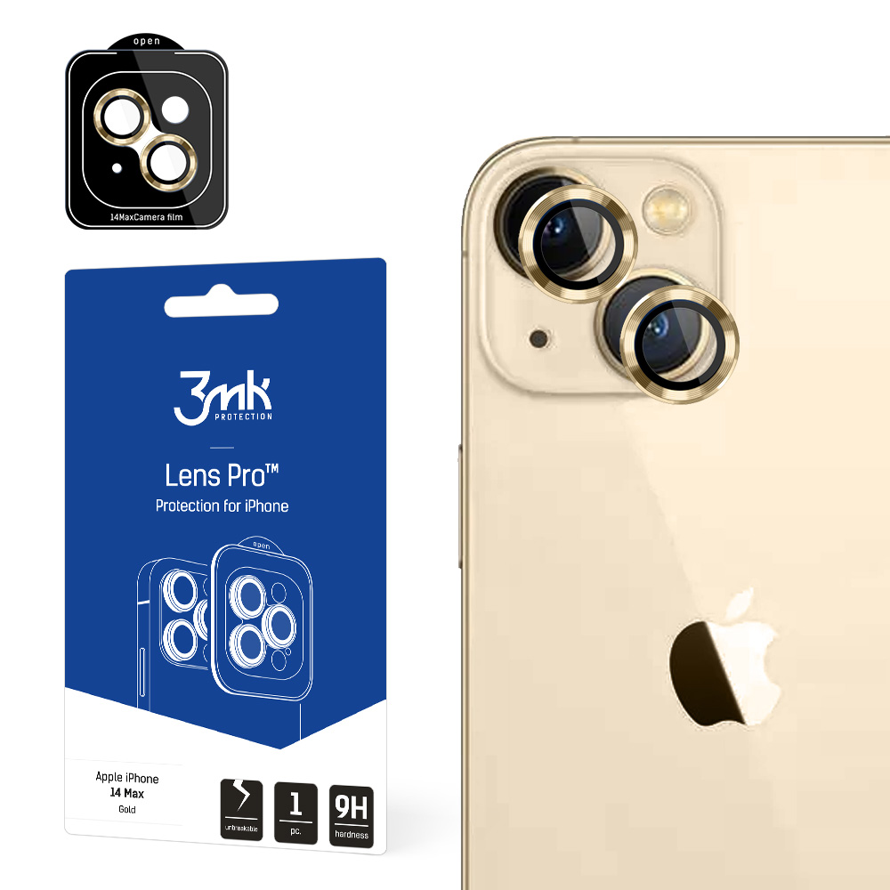 ochrana kamery Lens Protection Pro pro Apple iPhone 14 Plus, zlatá