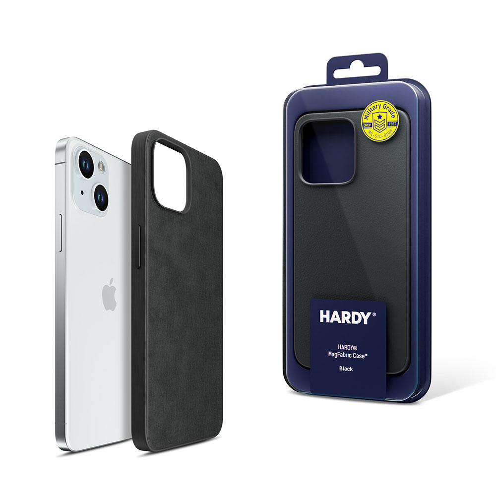 ochranný kryt HARDY MagFabric Case pro Apple iPhone 15, Black