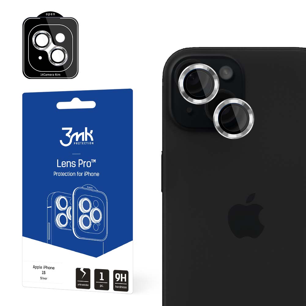 ochrana kamery Lens Protection Pro pro Apple iPhone 15, Silver