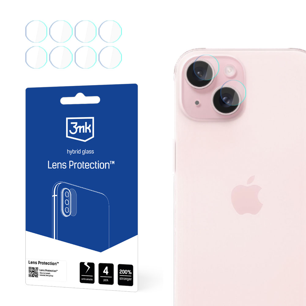 ochrana kamery Lens Protection pro Apple iPhone 15 (4ks)