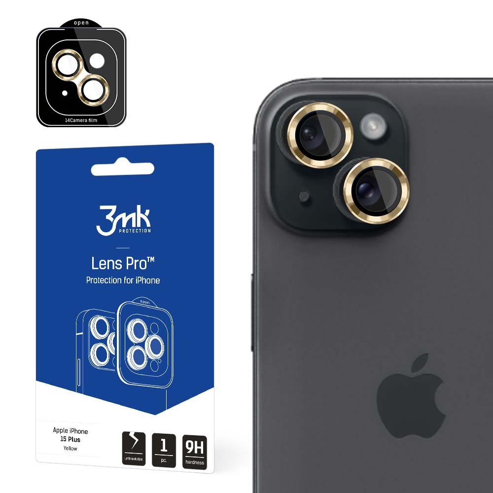 ochrana kamery Lens Protection Pro pro Apple iPhone 15 Plus, Yellow