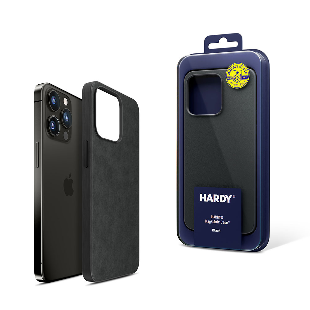 ochranný kryt HARDY MagFabric Case pro Apple iPhone 15 Pro, Black