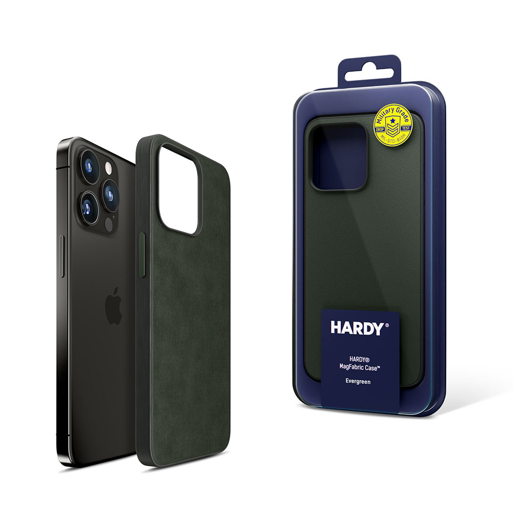 ochranný kryt HARDY MagFabric Case pro Apple iPhone 15 Pro, Evergreen