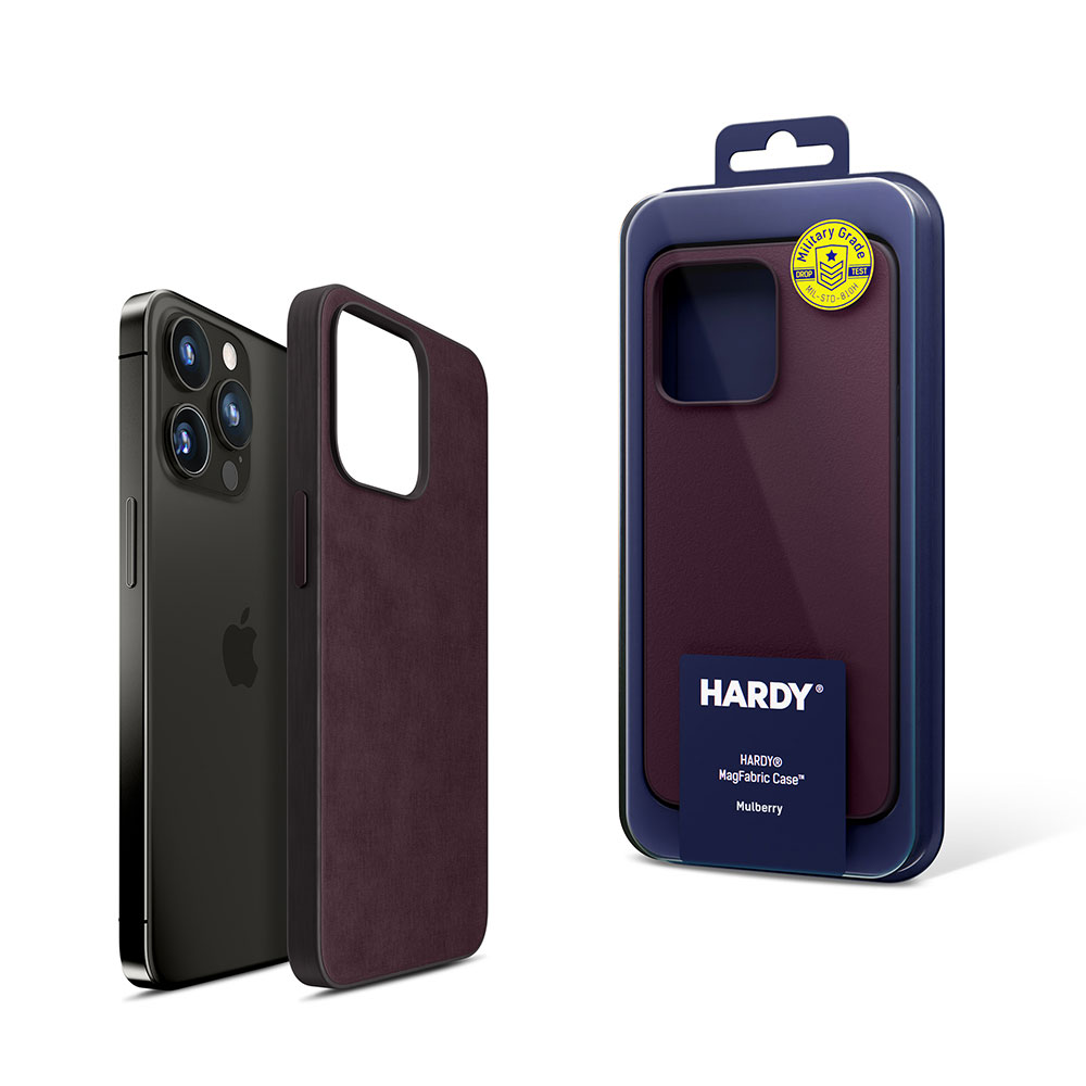ochranný kryt HARDY MagFabric Case pro Apple iPhone 15 Pro, Mulberry