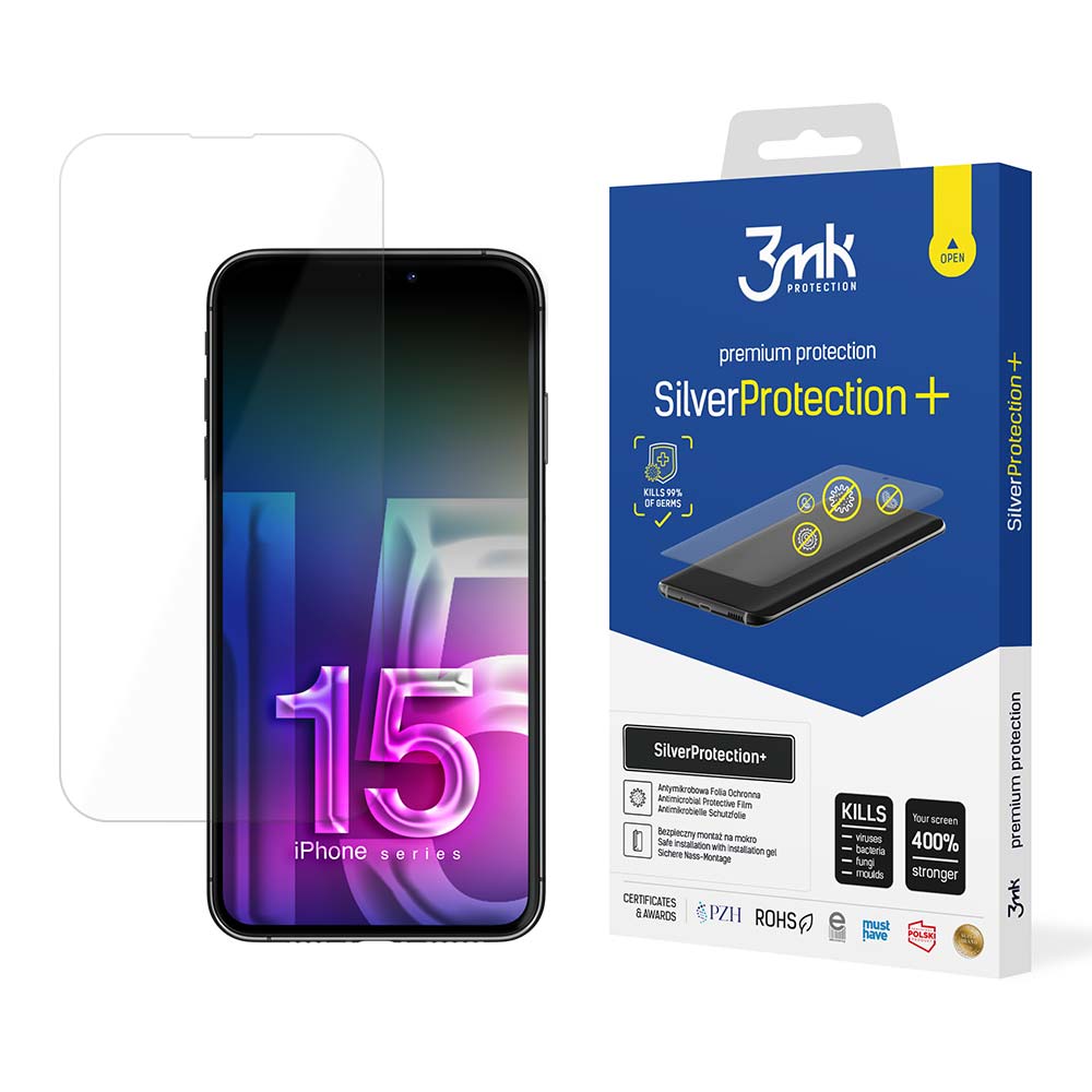 ochranná fólie SilverProtection+ pro Apple iPhone 15 Pro, antimikrobiální