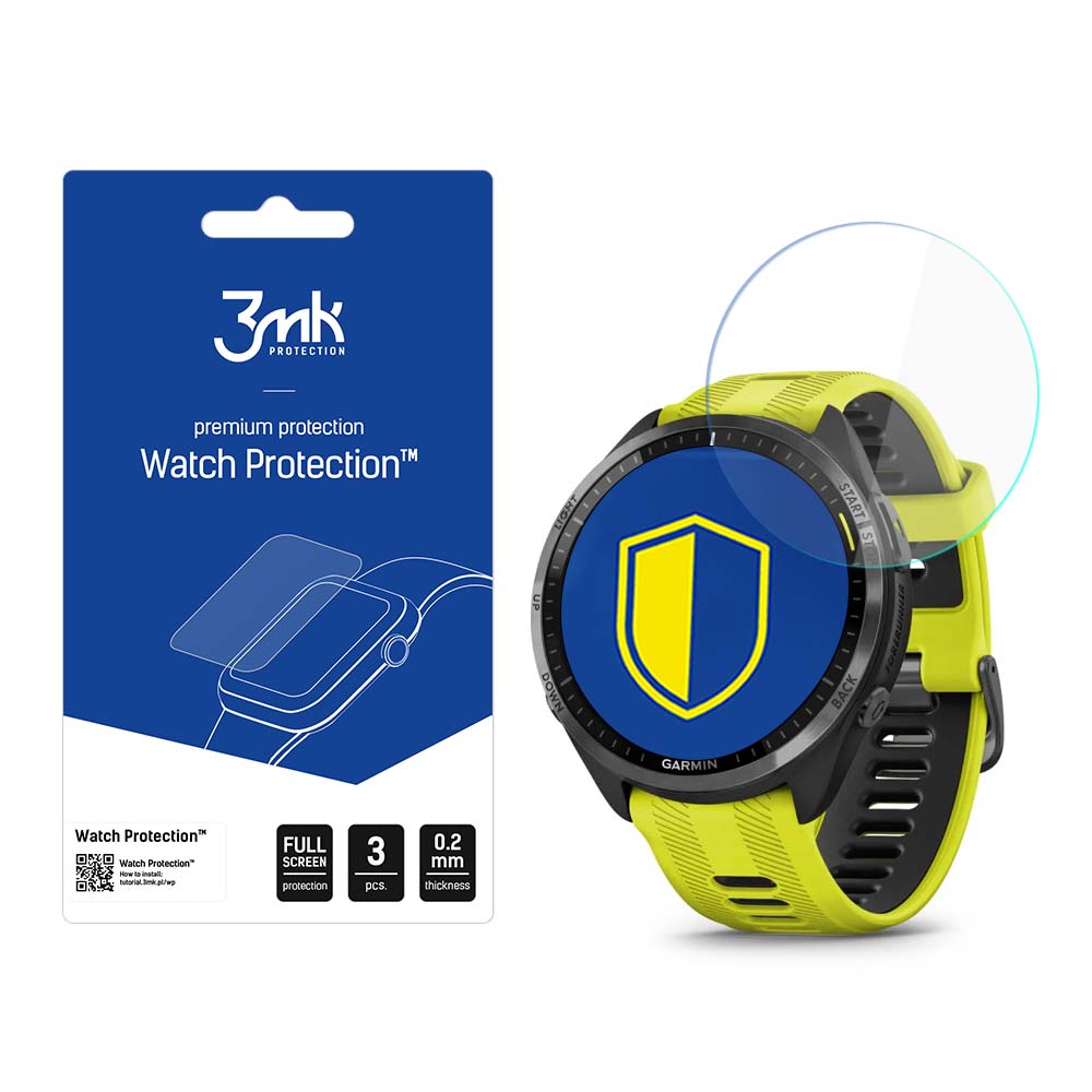 hybridní sklo Watch protection ARC pro Garmin Forerunner 965 (3ks)