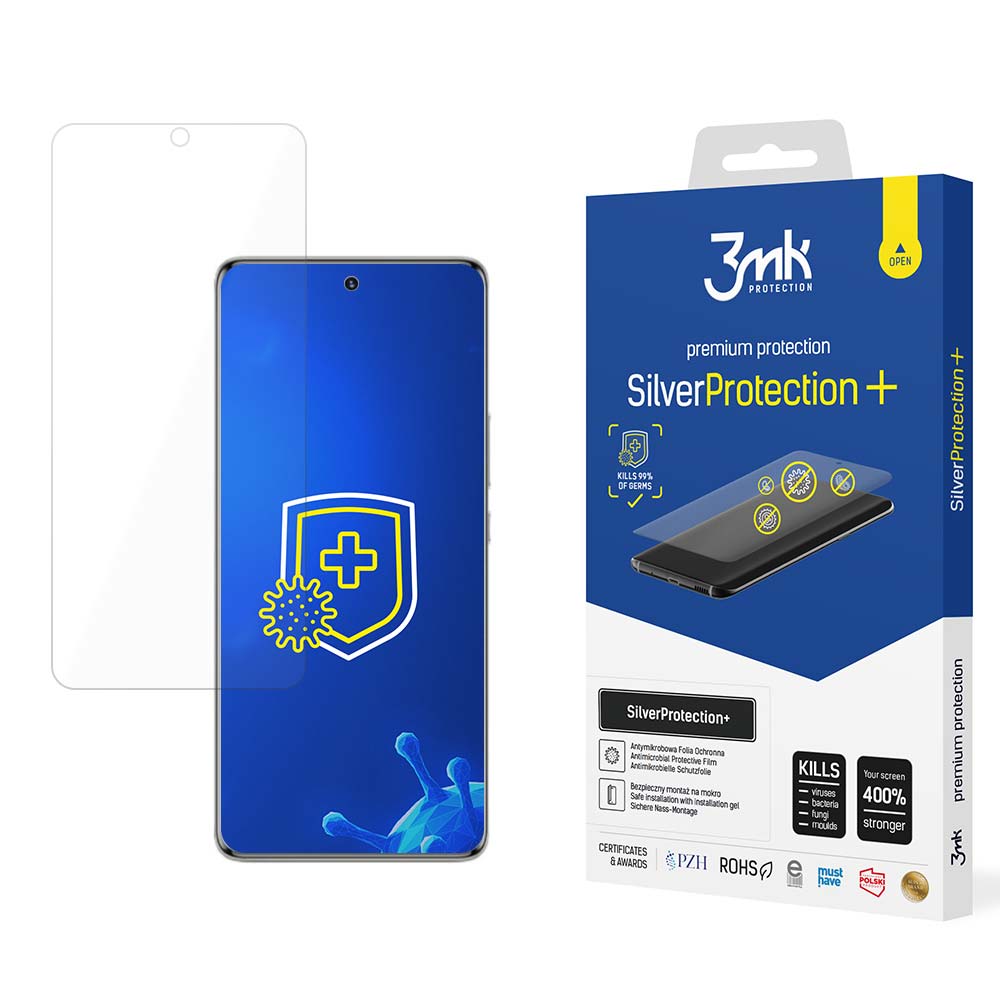 Ochranná antimikrobiální fólie pro Honor 70 Pro/Pro+ - 3mk SilverProtection+,  5903108484176