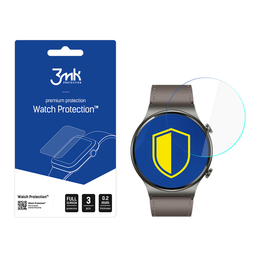 hybridní sklo Watch Protection FlexibleGlass pro Huawei Watch GT 2 Pro (3ks)