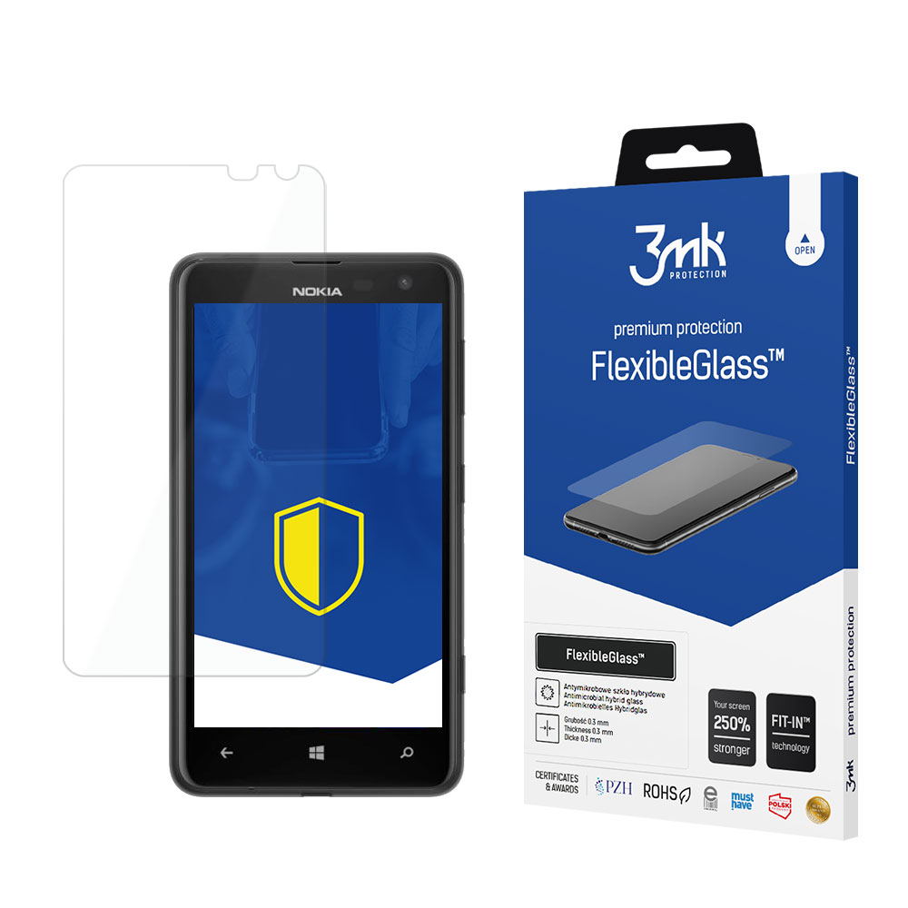 3MK Ochranné tvrzené sklo pro Nokia Lumia 625 Glass - 3mk FlexibleGlass™ (5901571131382)