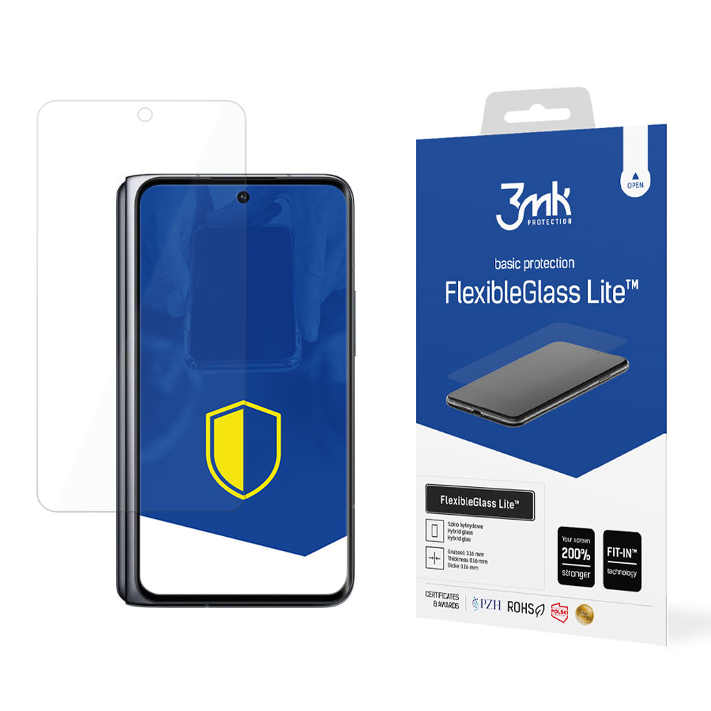 Hybridní sklo pro Oppo Find N 5G (Front) - 3mk FlexibleGlass Lite™ 5903108461153