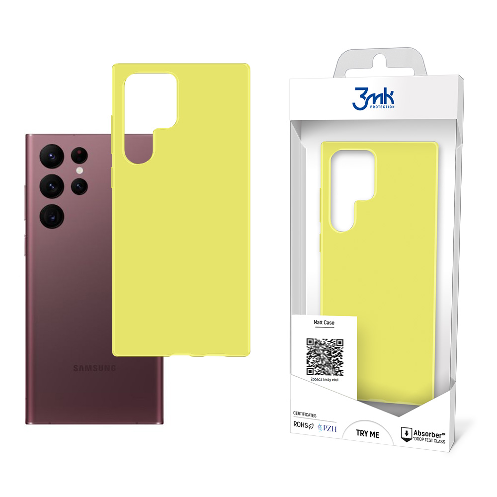 ochranný kryt Matt Case pro Samsung Galaxy S22 Ultra (SM-S908) lime/žlutozelená