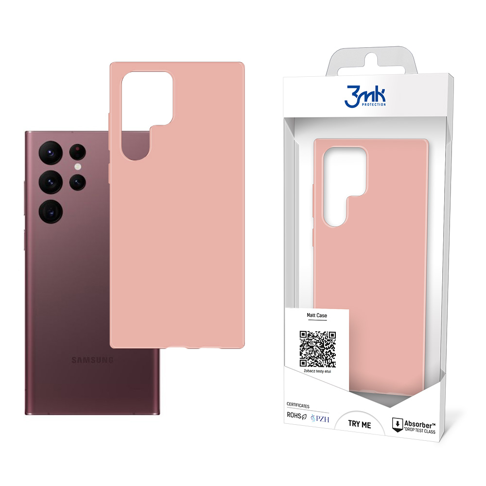 ochranný kryt Matt Case pro Samsung Galaxy S22 Ultra (SM-S908) lychee/růžová