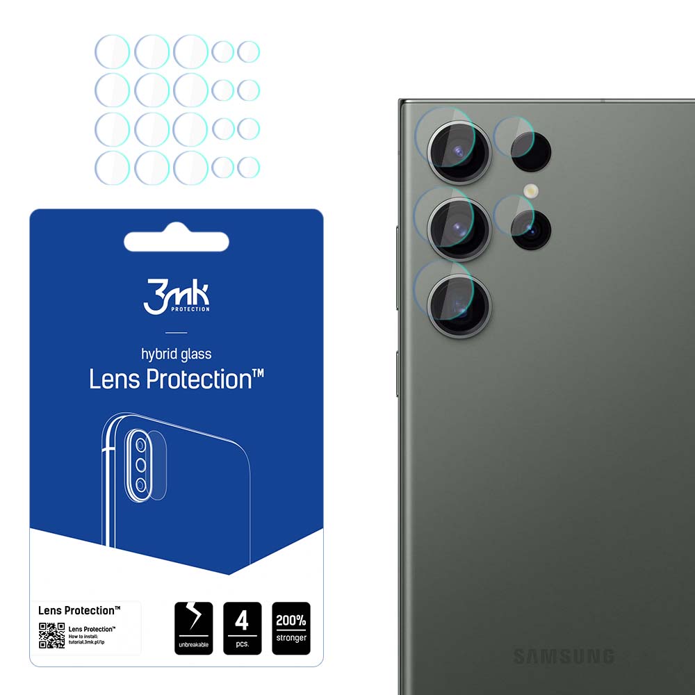 ochrana kamery Lens Protection pro Samsung Galaxy S23 Ultra (SM-S918) 4ks