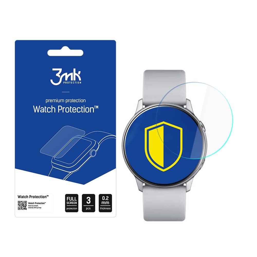 Odolná fólie na displej pro Samsung Galaxy Watch Active - 3mk Watch Protection™ v. ARC+,  5903108078139