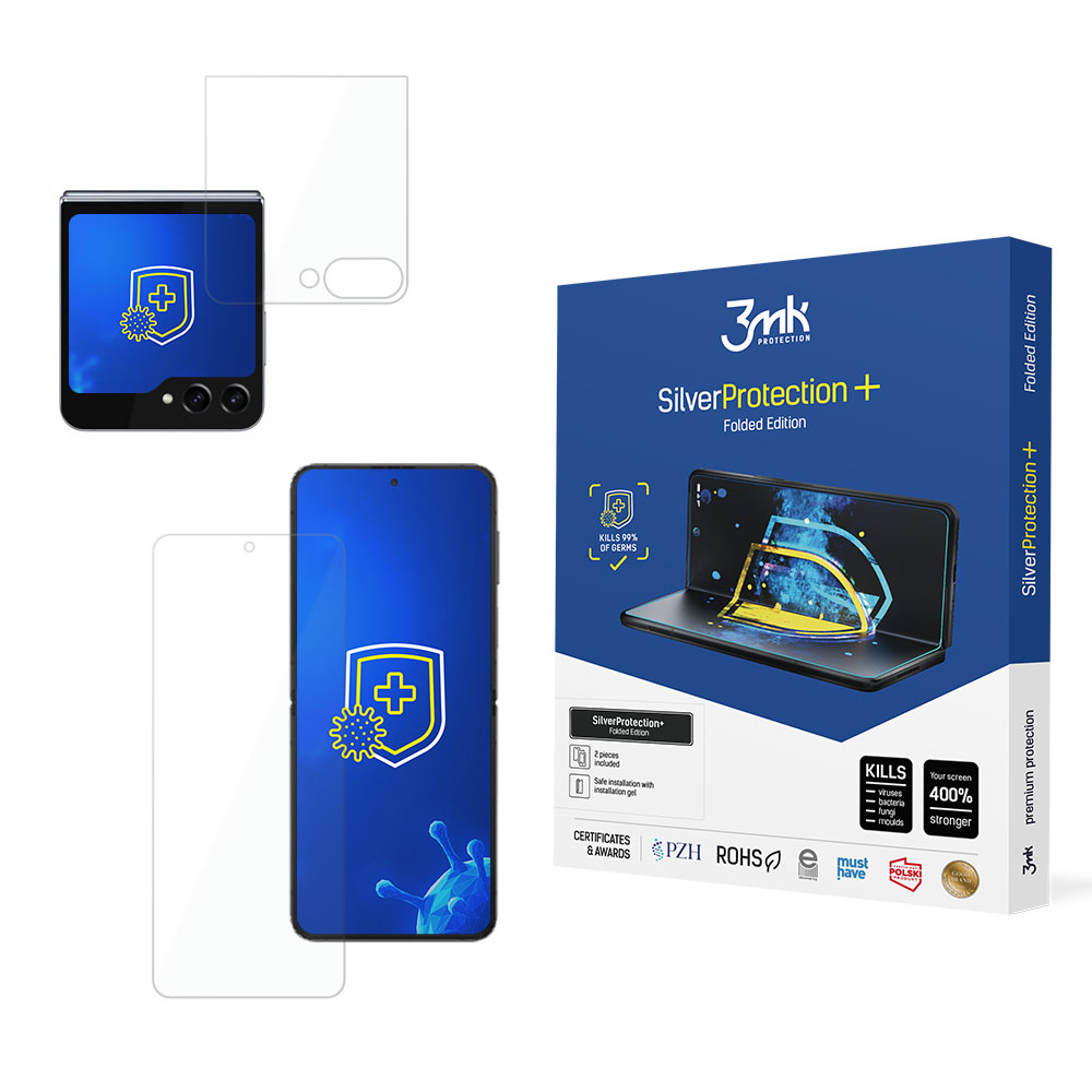 ochranná fólie SilverProtection+ FE pro Samsung Galaxy Z Flip5 (vnější + vnitřní LCD)