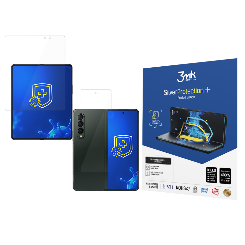 3MK SilverProtection+ Fólie antimikrobiální pro Samsung Galaxy Z Fold 3 5G Folded Edition, (5903108449762)