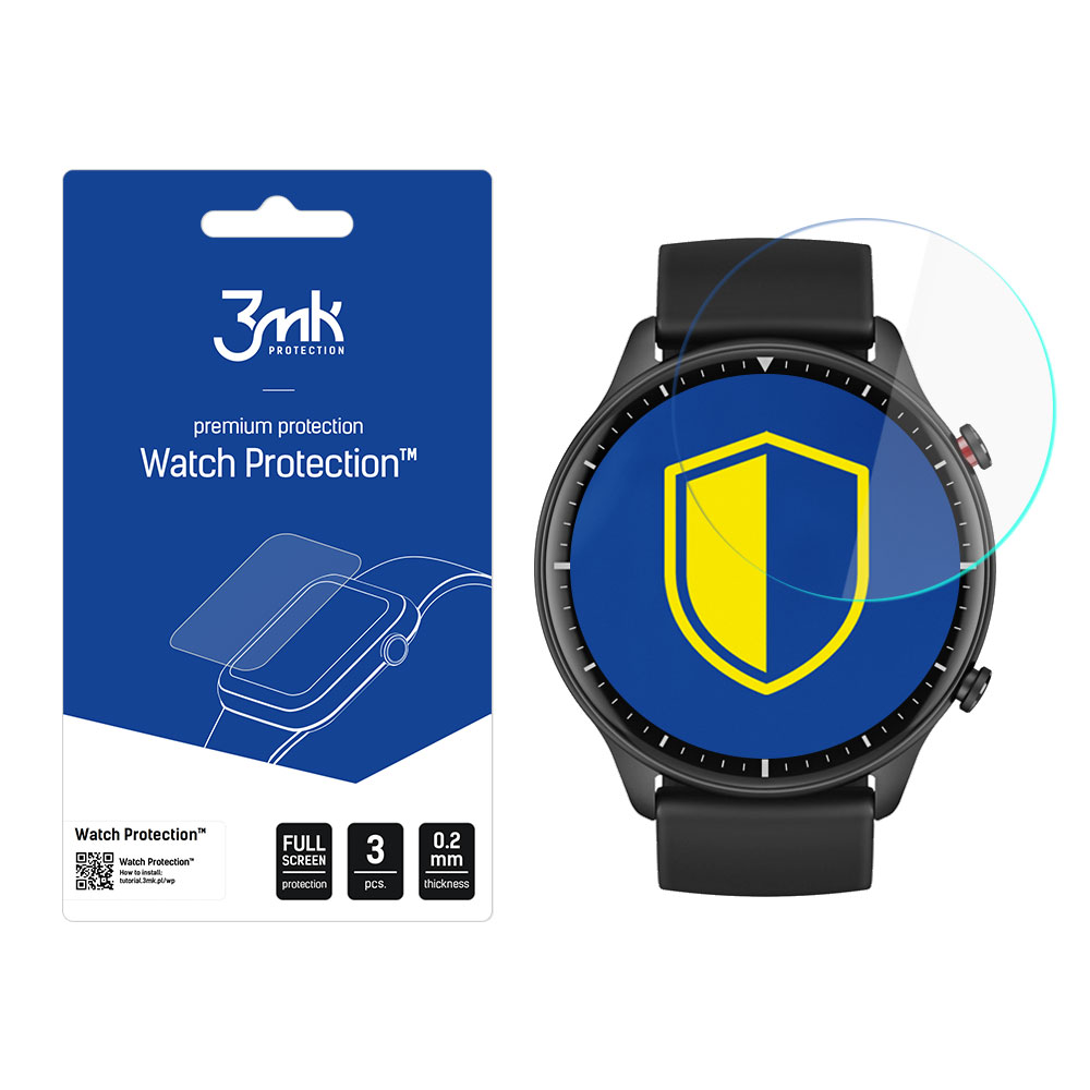 Odolná fólie na displej pro Xiaomi Amazfit GTR 2 - 3mk Watch Protection™ v. ARC+,  5903108334884